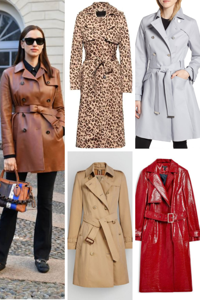 Spring Essentials, Trench Coats, leather trench coat trend