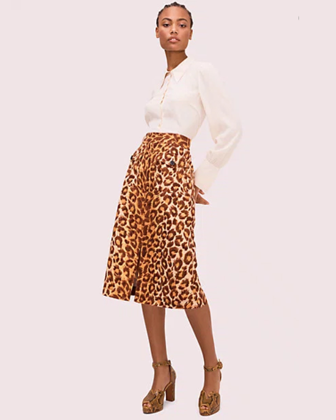 Kate Spade Panthera Canvas Skirt